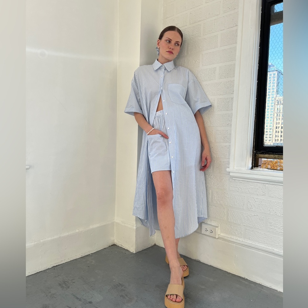 A Bronze Age Striped Bruno Shirt Dress